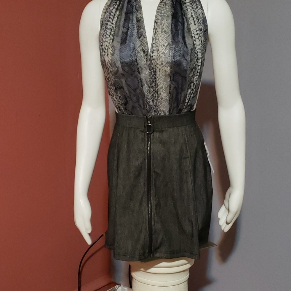 Ultra Flirt Zip front Marled Sketer Skirt
